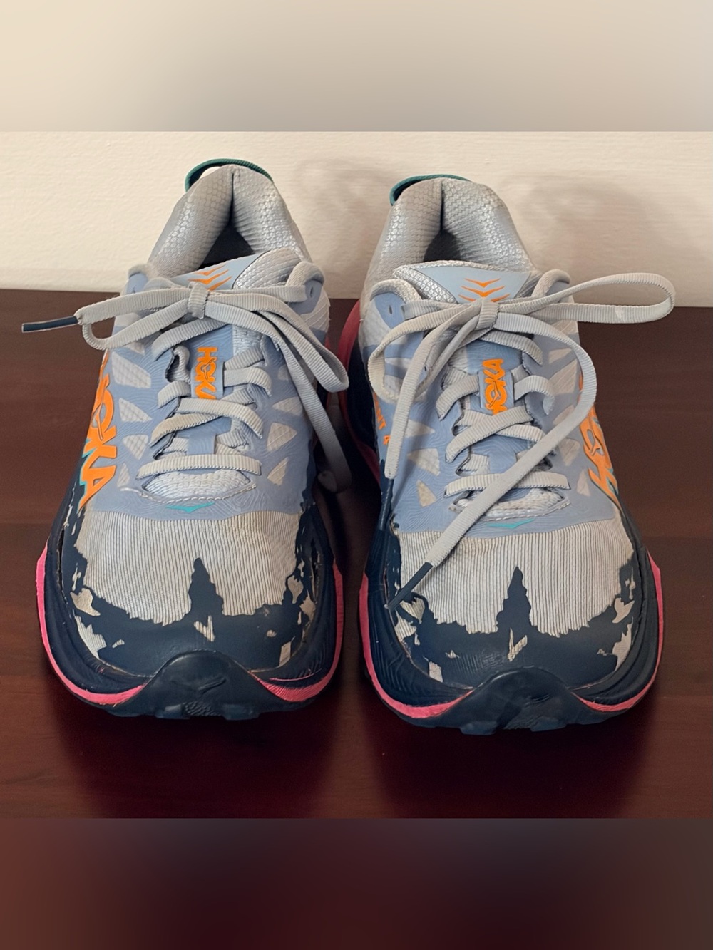 Size 8.5B Hoka One One Torrent 4 Women’s Drizzle Blue Fushia Trail Running Shoes